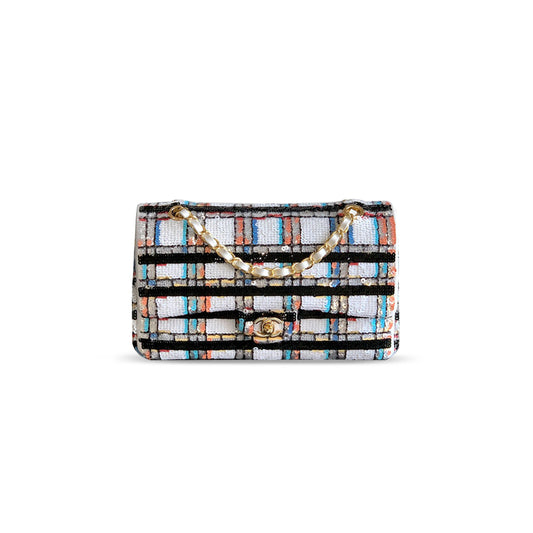Ch*el classic flap bag sequins 297351 (25.5*15.5*6.5cm)