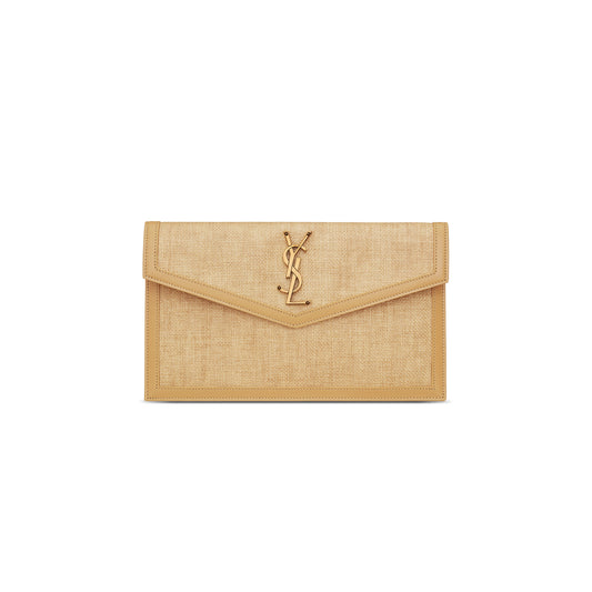 Y*L uptown pouch in micro raffia 5657392uf2w9985 (27*16*2cm)