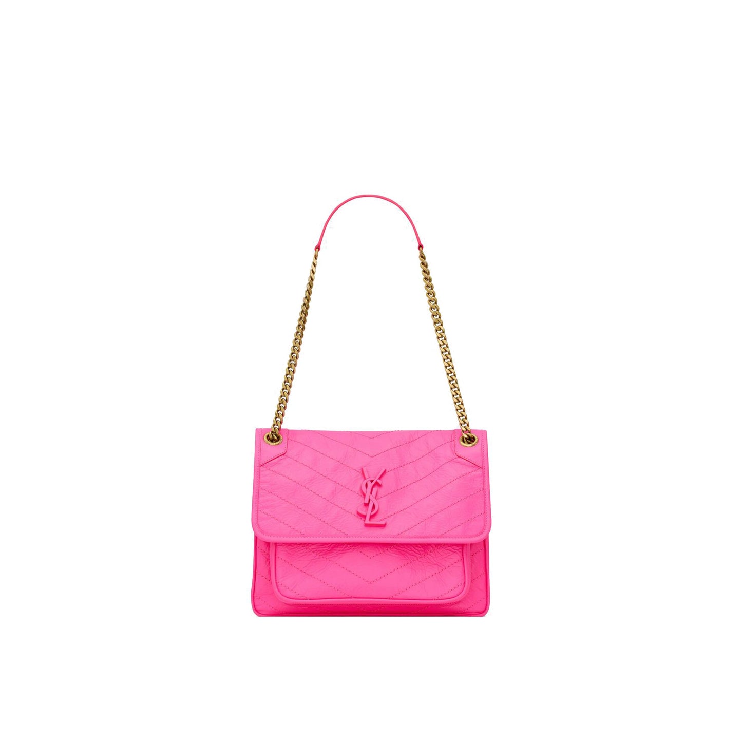 Y*L niki medium chain bag in crinkled lambskin 633158aaa6n5646 (28*20*8.5cm)