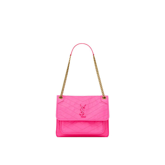 Y*L niki medium chain bag in crinkled lambskin 633158aaa6n5646 (28*20*8.5cm)