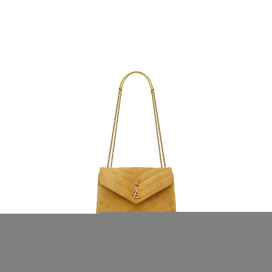 Y*L loulou small chain bag in quilted "y" suede 4946991u8677314 (23*17*9cm)