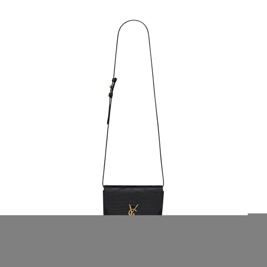 Y*L kaia small satchel in shiny crocodile-embossed leather 619740dnd0w1000 (18*15.5*5.5cm)