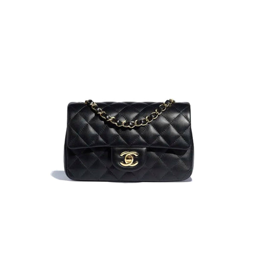 Ch*el mini flap bag gold hardware a69900 y04059 94305 (20*12*6cm)