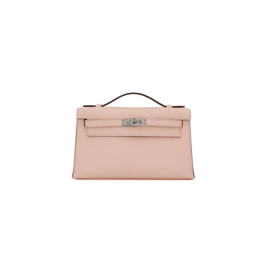 H**mes kelly pochette rose eglantine swift (22*14*7cm)