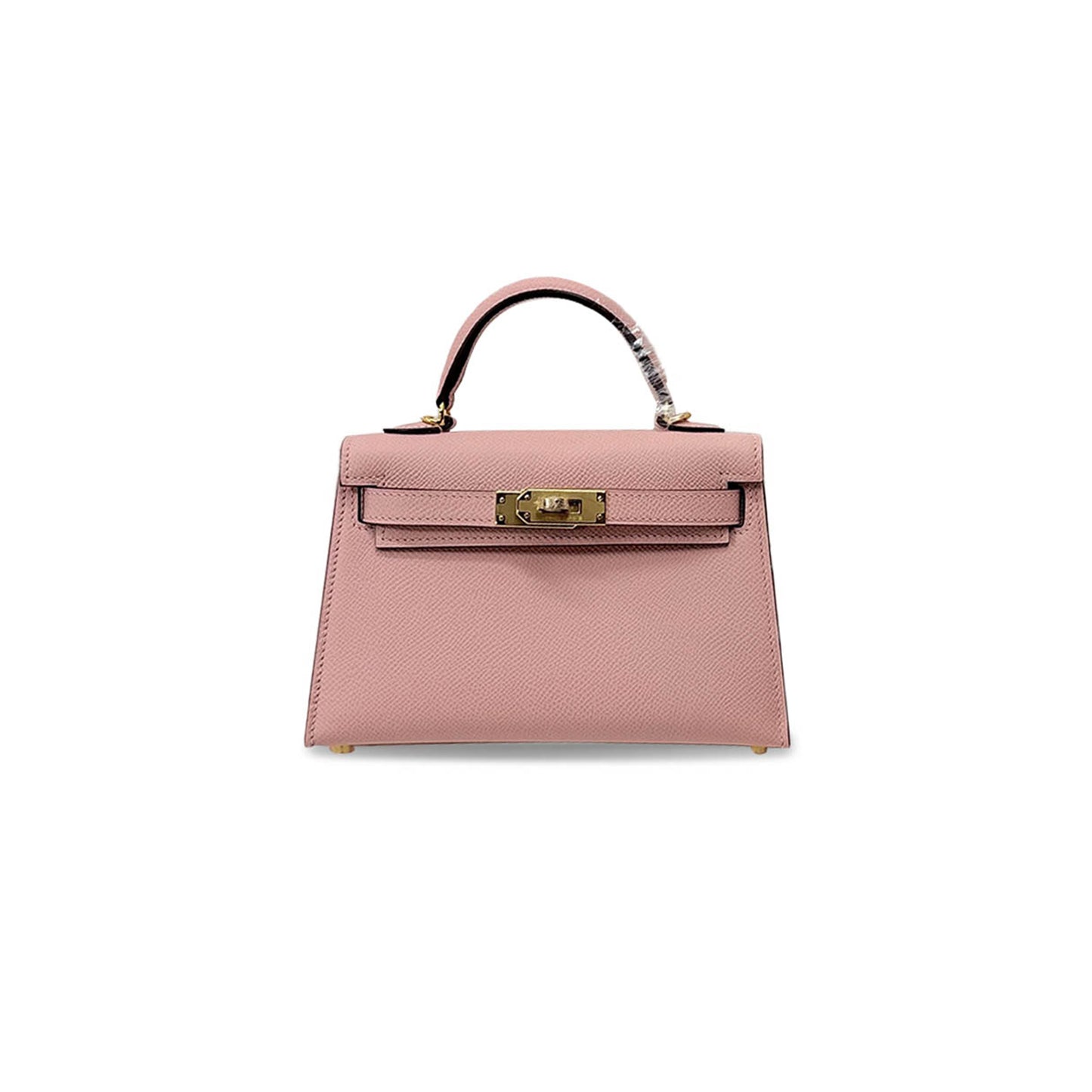 H**mes mini kelly ii epsom cherry blossom pink gold buckle (19*12*5.5cm)