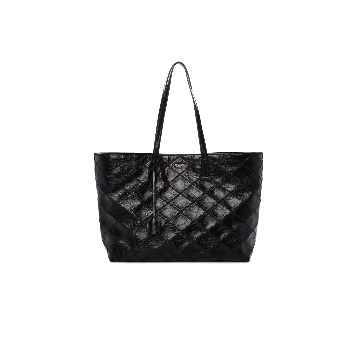 Y*L east west shopping tote quilted crinkled glossed-leather 394195939309 (38*28*13cm)