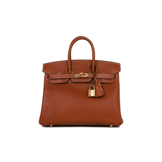 H**mes birkin 25 fauve barenia gold hardware handmade (25cm)