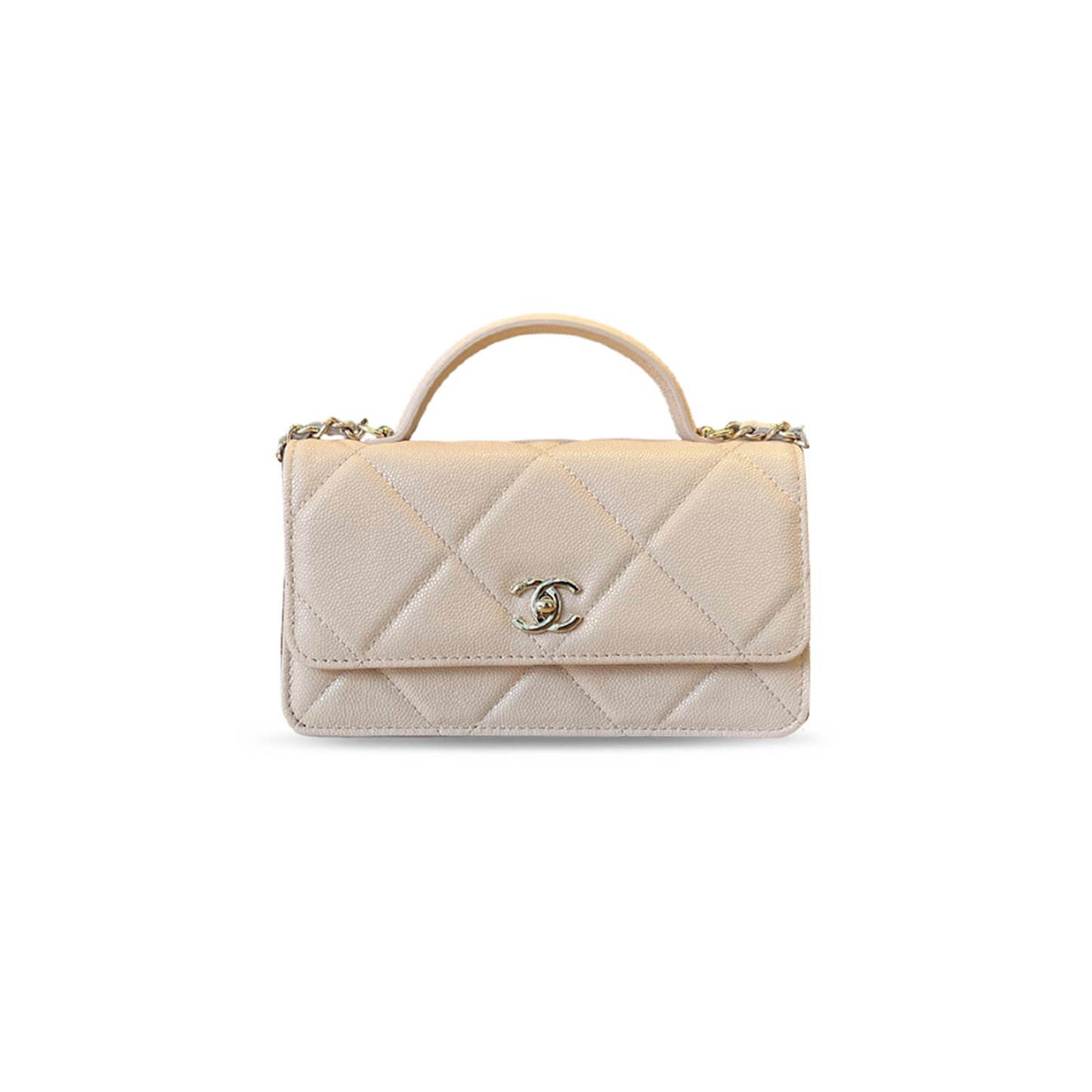 ch**el 25k handle with large D1am0nd pattern chain woc a96171 (19*12*4cm)