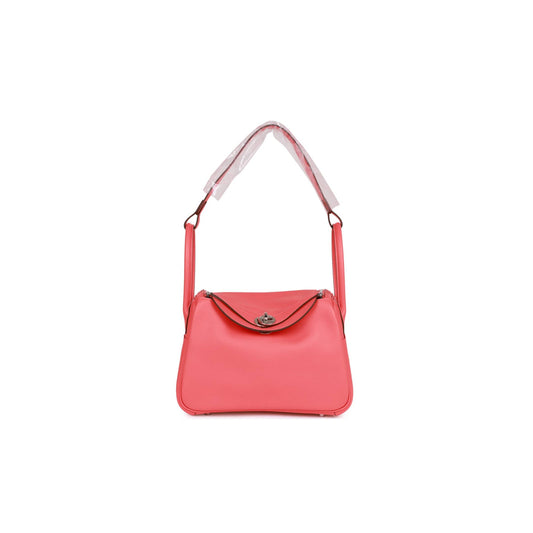 H**mes lindy 26 rose texas evercolor palladium hardware(26*18*12cm)