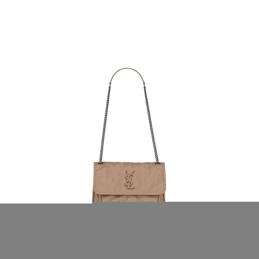 Y*L niki baby chain bag in crinkled vintage vegetable-tanned leather 6331601yg042826 (21*16*7.5cm)
