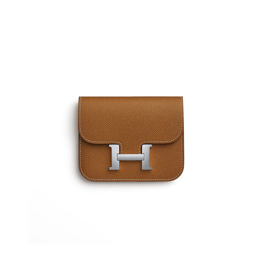 H**mes master constance slim wallet epsom h082060ck37(12.4*10.2*3cm)