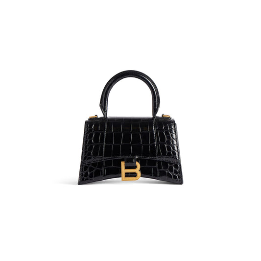 Ba*len*cia*ga women''s hourglass handbag xs in black 5928331lrgm1000 (18.8*13*7.9cm)
