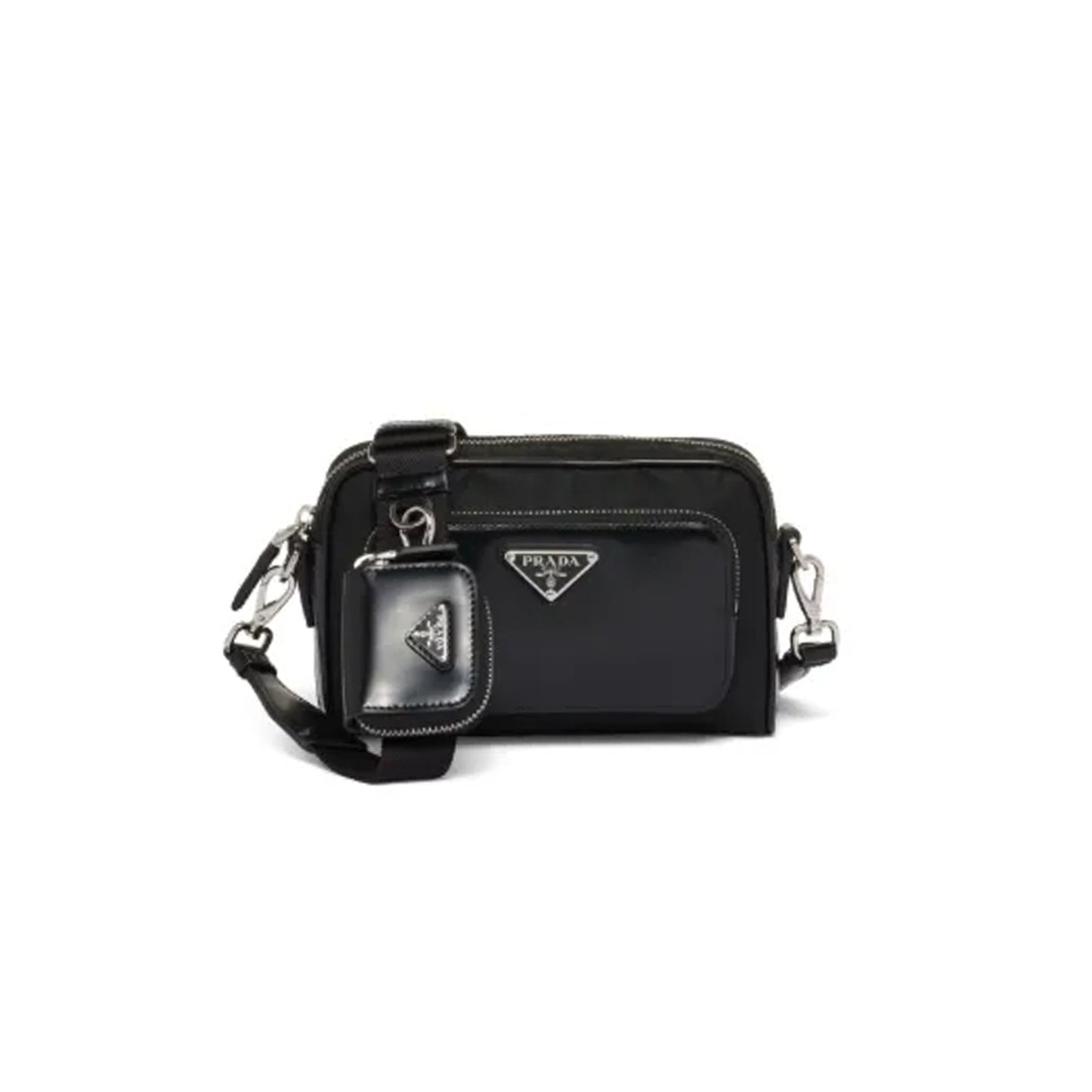Pra*a bandolera triangle-logo messenger bag 2vh130 (22*14*3.5cm)