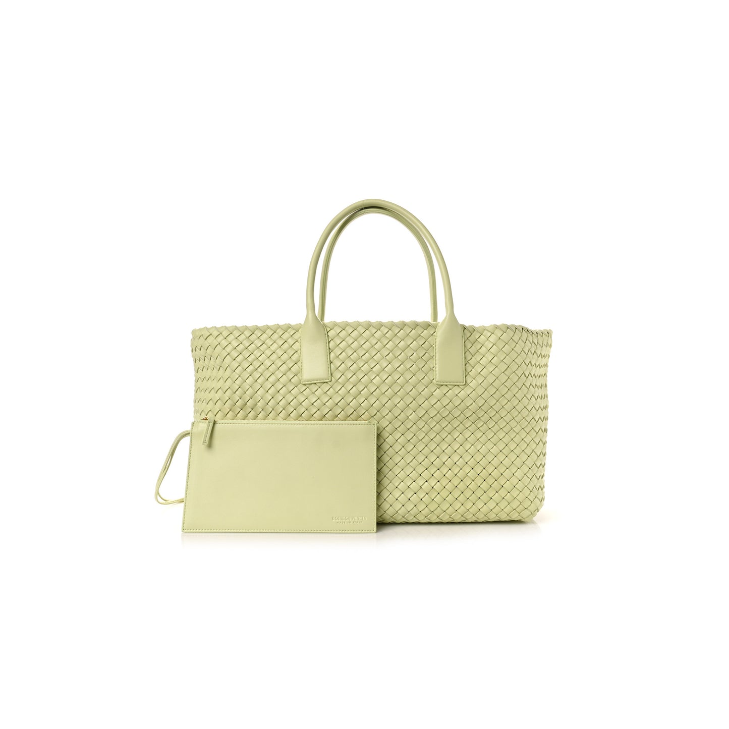 bo*te*ga Ve*ne*ta lambskin intreccio medium cabat lemon washed (41*25*17cm)