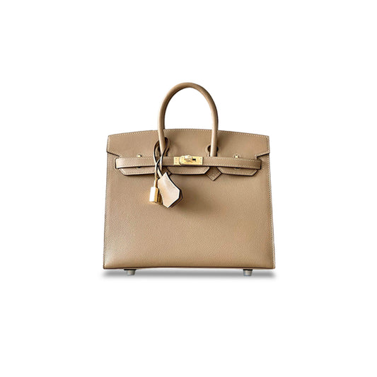 H**mes master birkin 25 outer seam epsom biscuit gold buckle bk308qtgss (25*20*13cm)