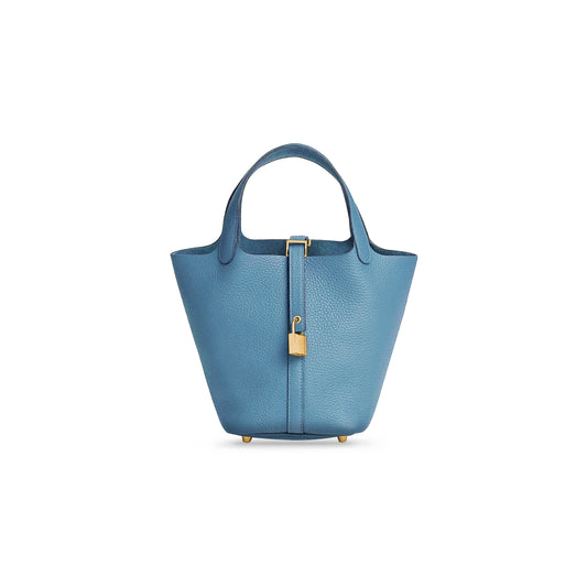 H**mes picotin lock 18 taurillon clemence h056289cc75 (18*18*13cm)