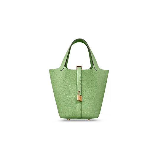 H**mes picotin lock 18 taurillon clemence h073597cc3i (18*18*13cm)