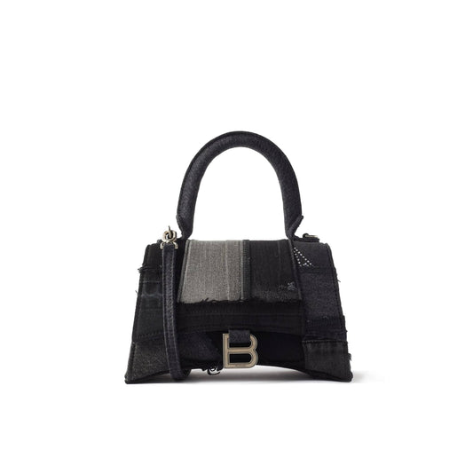 Ba*len*cia*ga blue hourglass s embellished denim bag matchesfashion us (22.8*16.5*20cm)