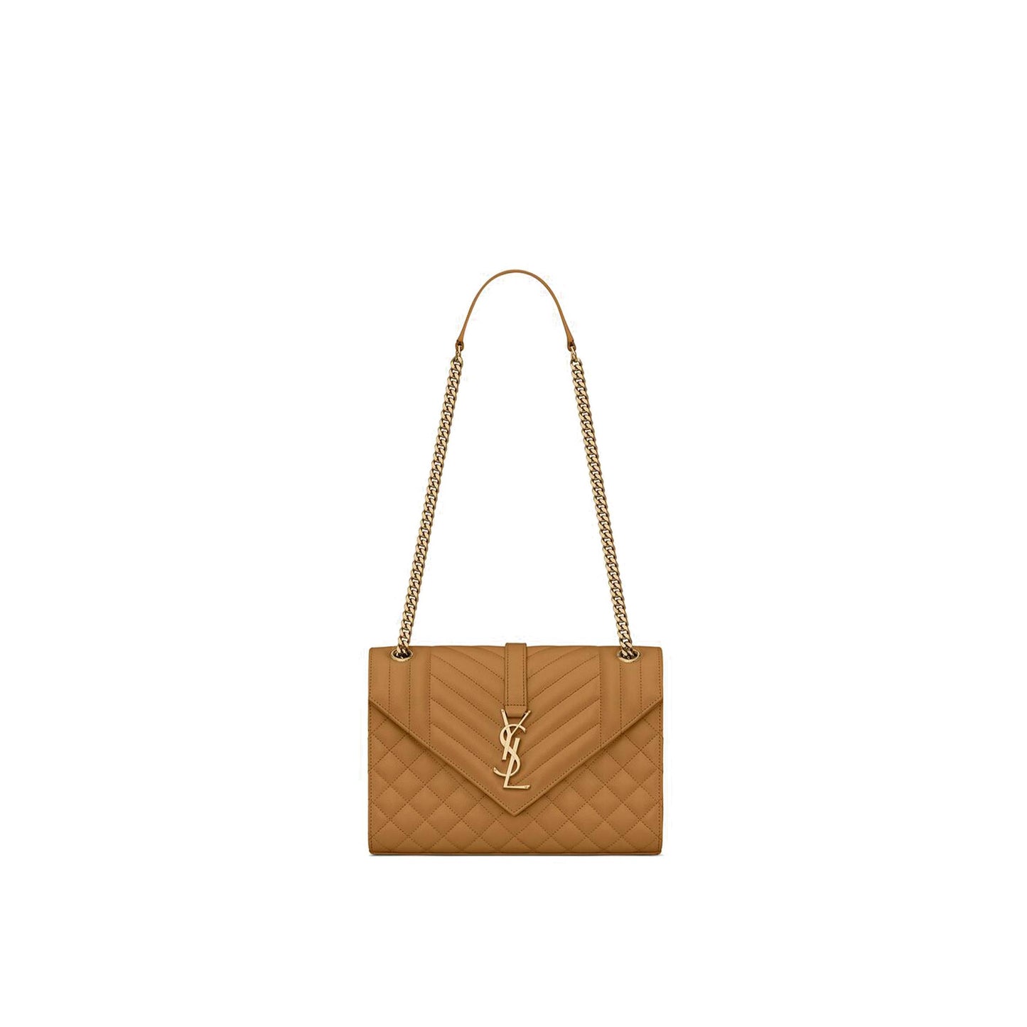 Y*L envelope medium chain bag in mix matelassé grain de poudre embossed leather 600185bow912516 (24*17.5*6cm)