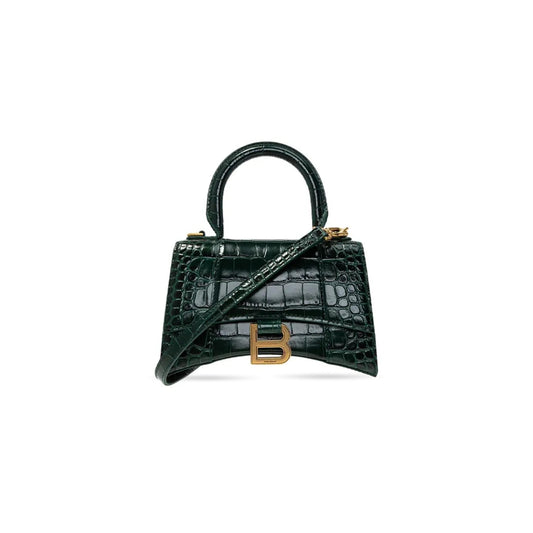 Ba1en*iaga women''s hourglass handbag xs in dark green 5928331lrvm3011 (18.8*13*7.9cm)