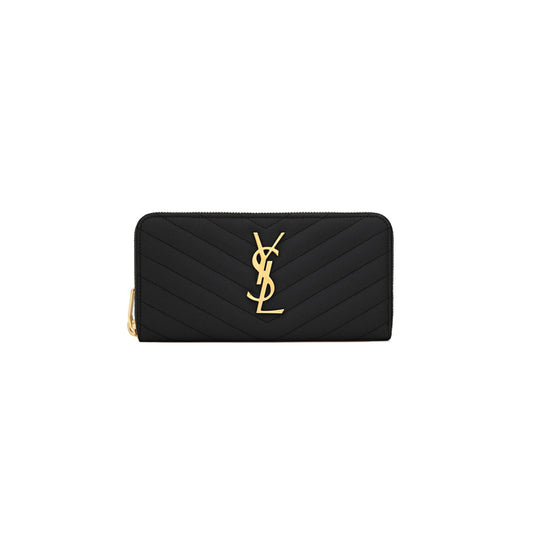 Y*L cassandre matelassÉ zip around wallet in grain de poudre leather 358094bow011000 (19*9.5*2.5cm)