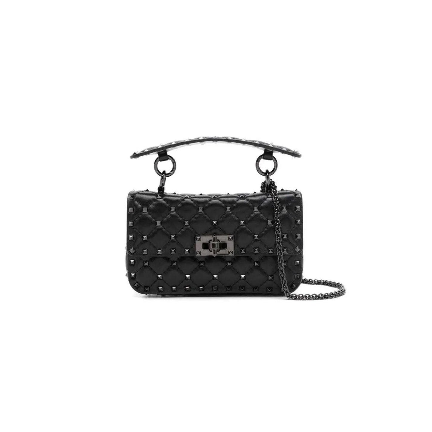 Va1e*ntin0 small nappa rockstud spike bag 3w2b0123slc0no (20*11.5*5cm)