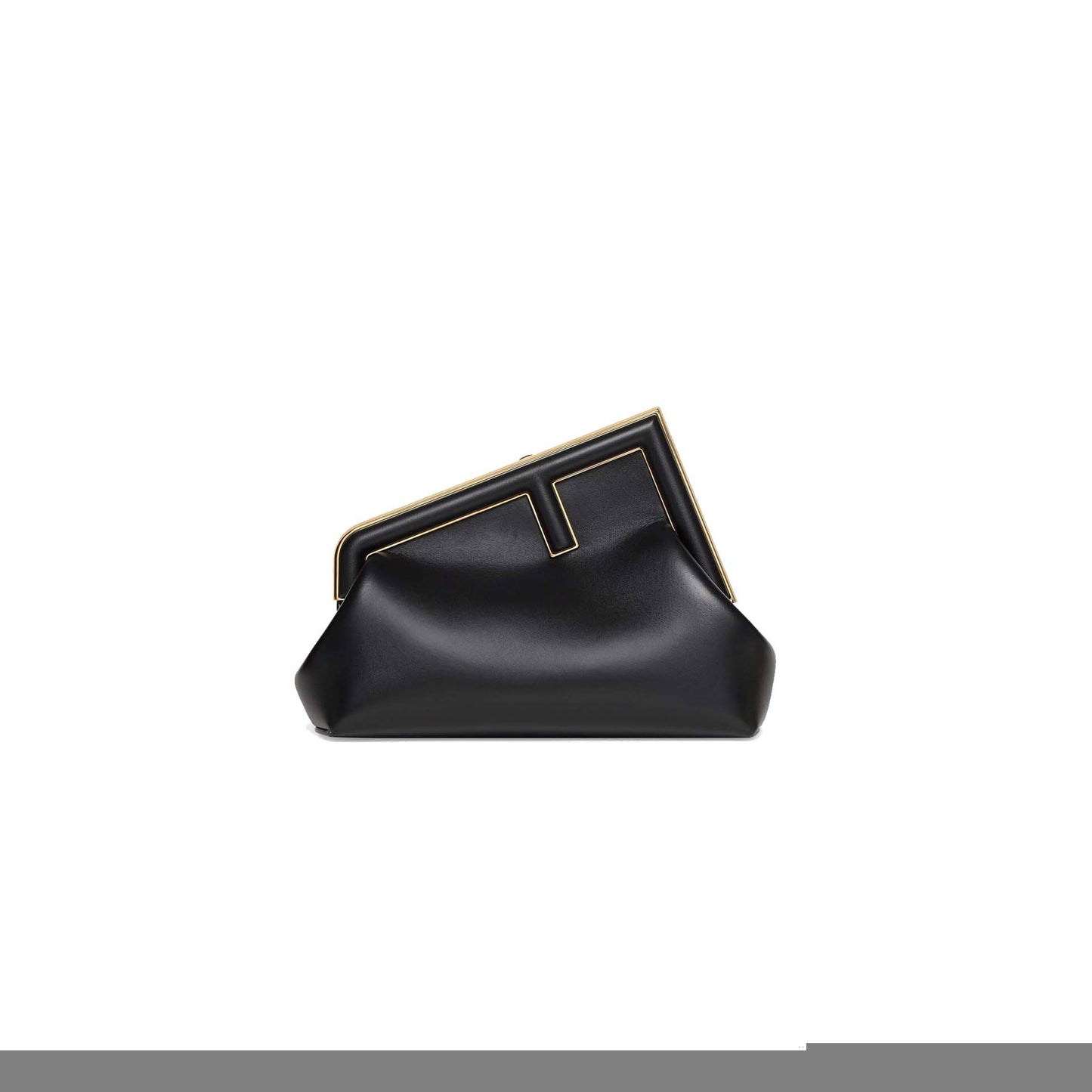 F**di first midi - black leather bag 8bp137abvef0kur (30*20*14cm)