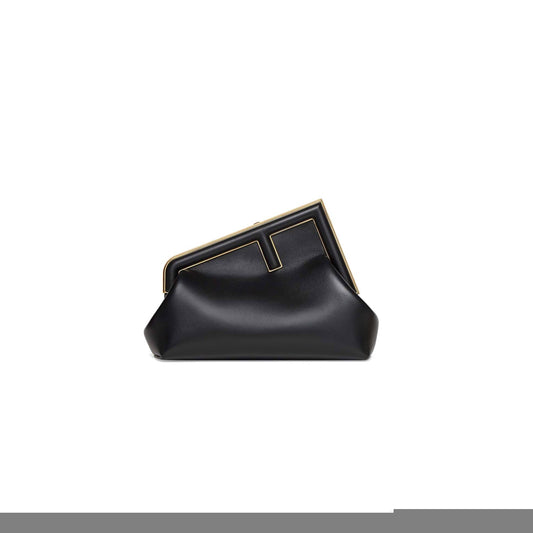 F**di first midi - black leather bag 8bp137abvef0kur (30*20*14cm)