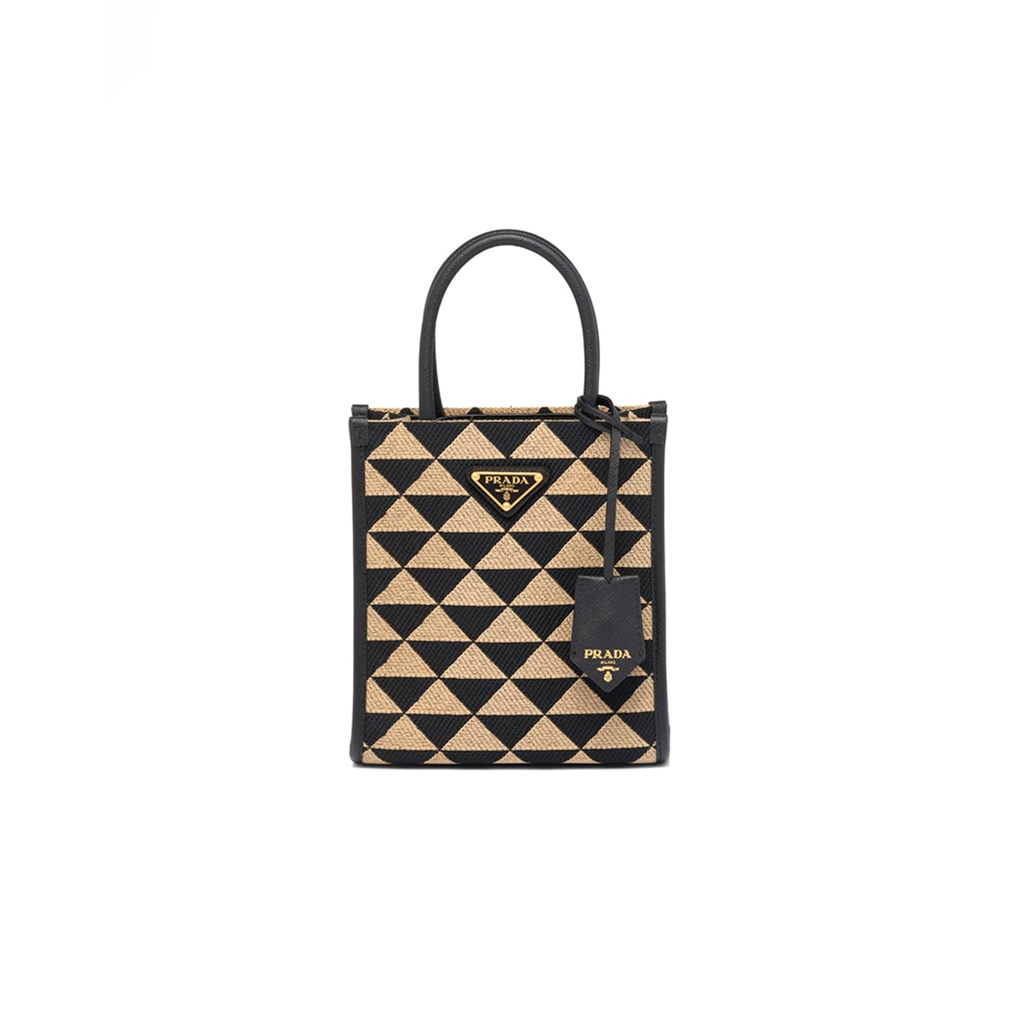 Pra*a symbole embroidered fabric mini bag 1ba355 (19*17*6cm)