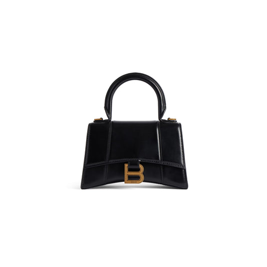 Ba*len*cia*ga women''s hourglass handbag xs in black 5928331qj4m1000 (18.8*13*7.9cm)