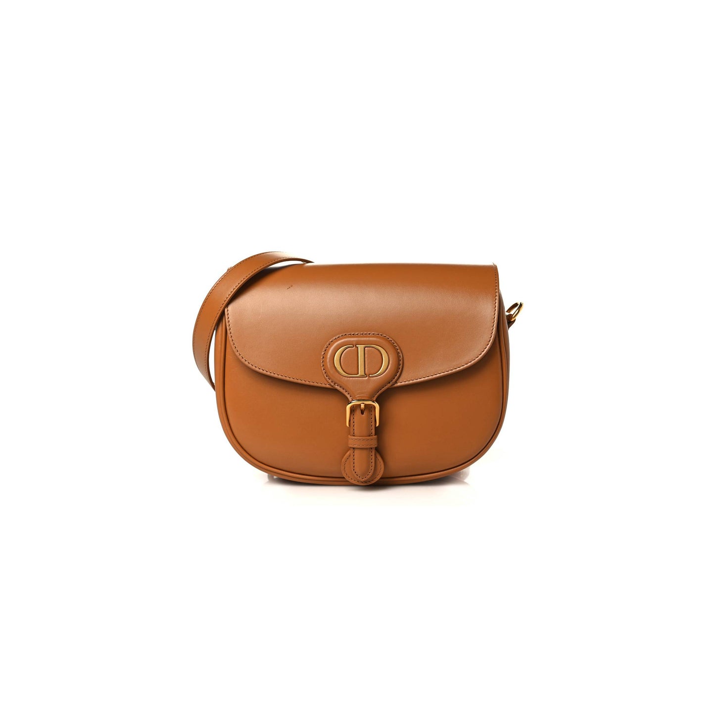 D*or box calfskin medium bobby flap camel (22*17*6.4cm)