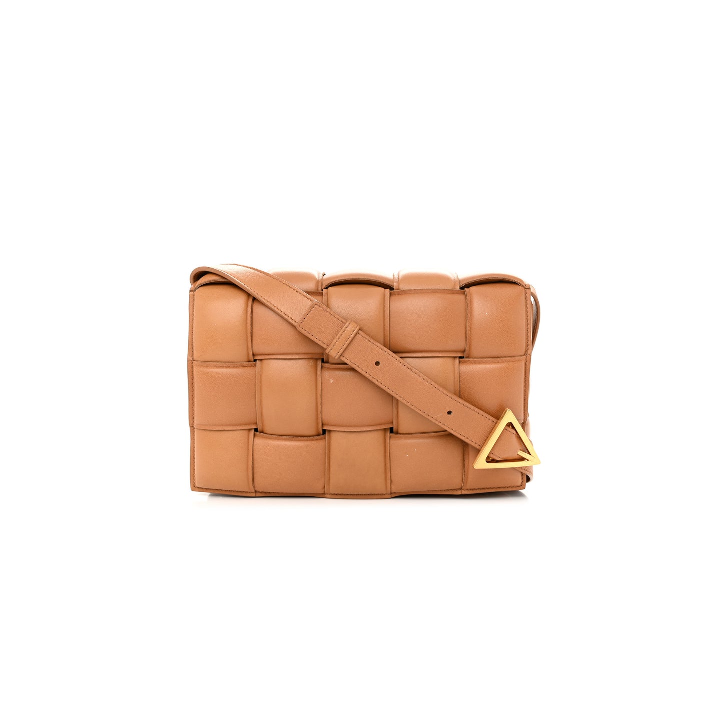 bo*te*ga Ve*ne*ta nappa maxi intreccio padded cassette crossbody bag caramel (26*18*8cm)