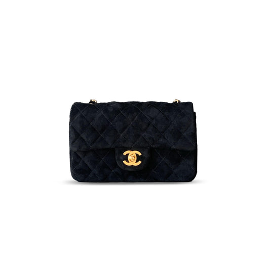Ch*el suede small double flap shoulder bag 306481 (20*12*6cm)