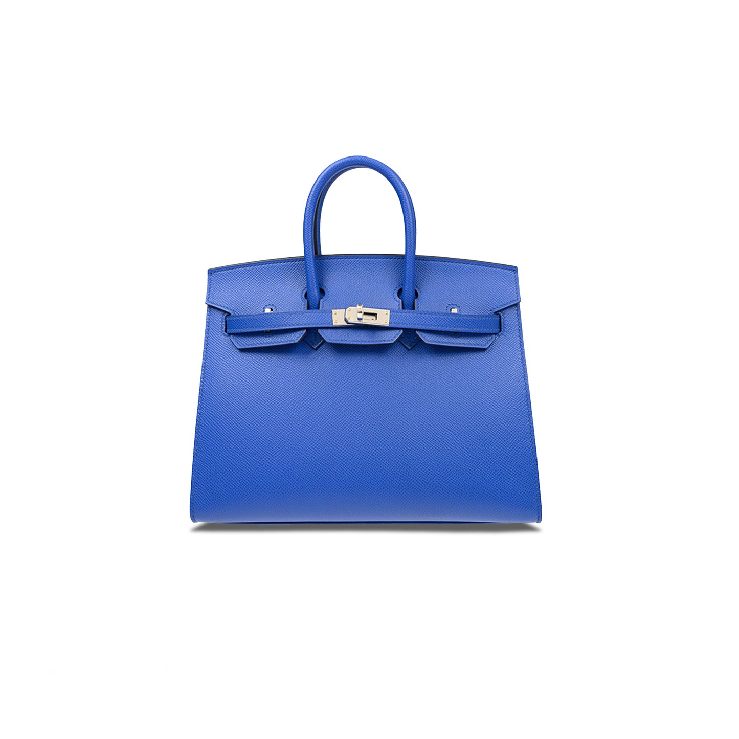 H**mes birkin 25 epsom leather greek blue silver buckle bag bk2571epsso (25*20*13cm)