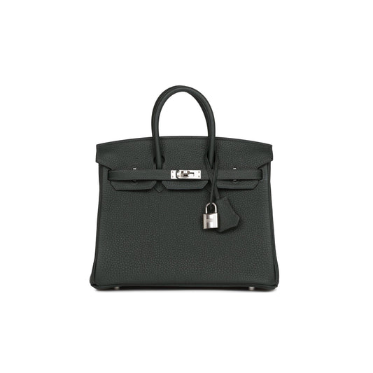 H**mes birkin 25 vert fonce togo gold hardware handmade (25cm)