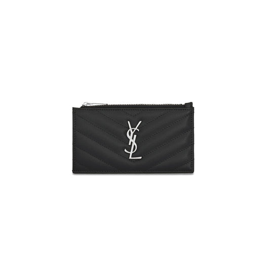 Y*L cassandre matelassÉ fragments card case in grain de poudre leather 607915bow021000 (13*8*2cm)