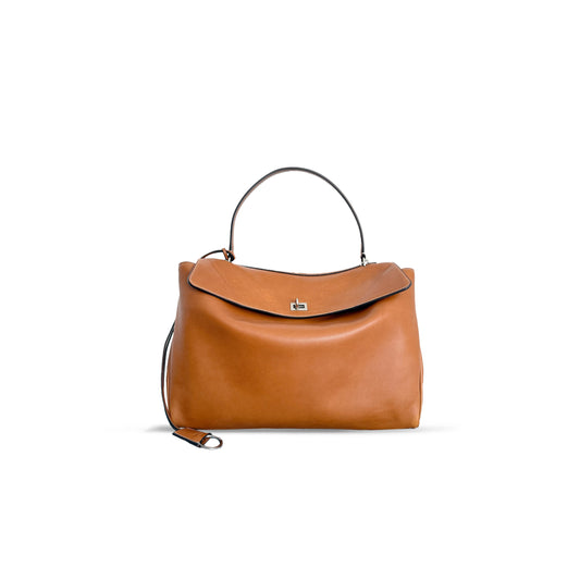Ba*len*cia*ga women''s rodeo handbag large in tan cowboy 7897442kbwz9862 (39.8*29.9*12.9cm)