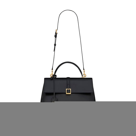 Y*L le fermoir top handle bag in shiny leather 6749882za0w1000 (30*22*12cm)