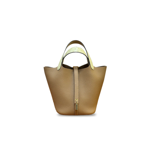H**mes master chai clemence picotin lock 18 gold hardware (18*18*13cm)