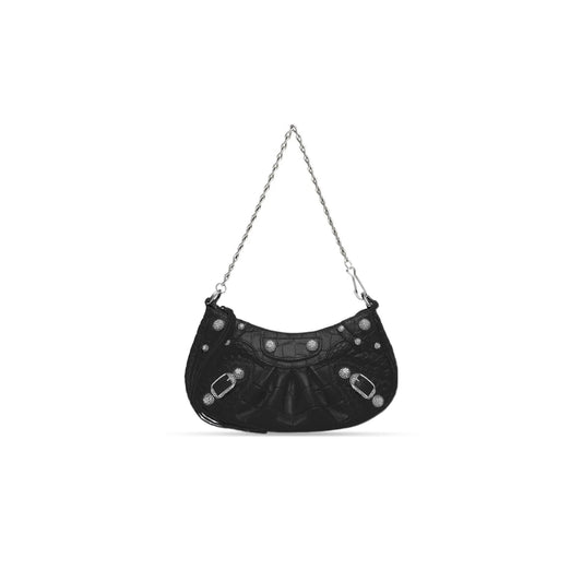 Ba1en*iaga women''s le cagole chain bag mini in silver black 69581423ejy1000 (20.8*13*4.3cm)