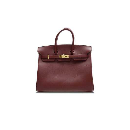 H**mes birkin 25 togo leather burgundy gold buckle bag bk2555epgp (25*20*13cm)