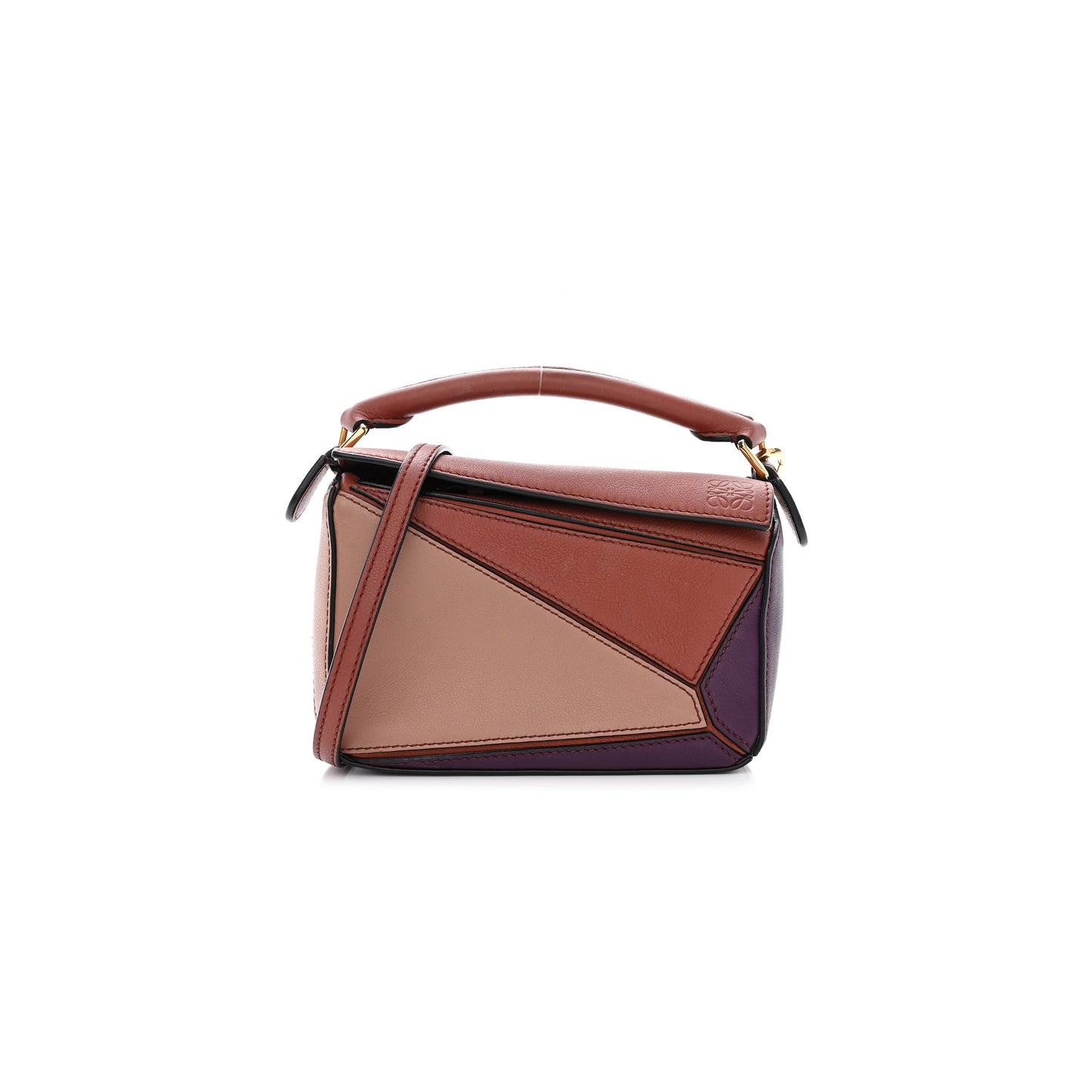 l*ew* calfskin mini puzzle bag spice pumpkin (18*12.5*8cm)