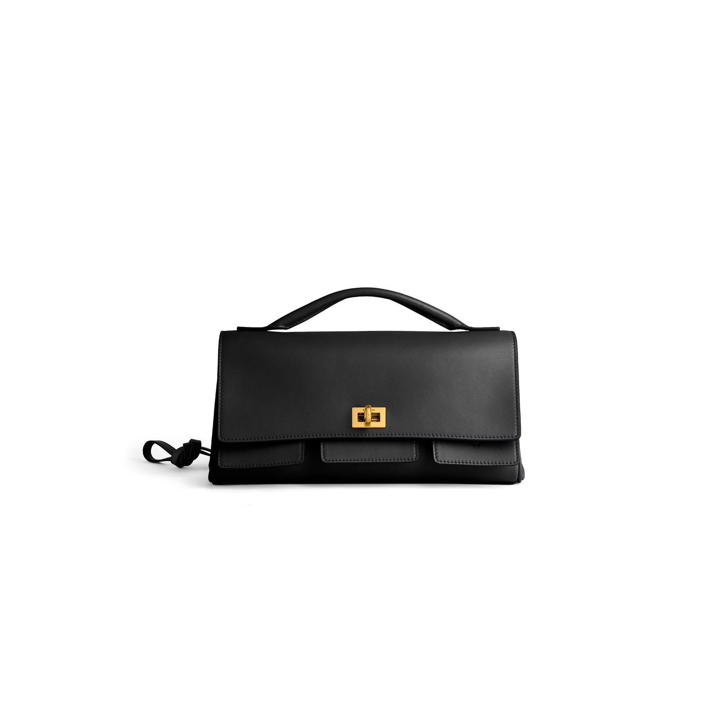 Ba1en*iaga women''s bel air clutch on strap small in black 8349432abav1000 (26.9*13.9*5.3cm)