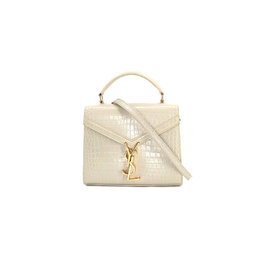 Y*L cassandra mini top handle bag in crocodile-embossed shiny leather 602716623930 (20*16*7.5cm)