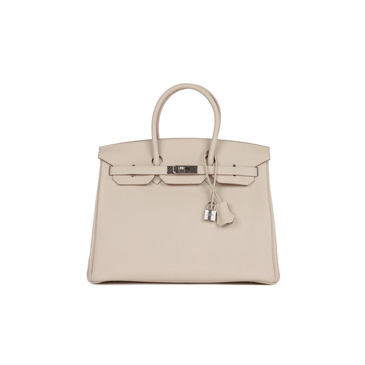 H**mes birkin 35 craie togo palladium hardware 39878406209630 (35cm)