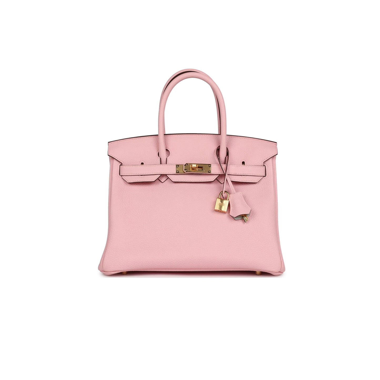 H**mes master birkin 30 rose sakura verso clemence gold hardware (30*22*16cm)