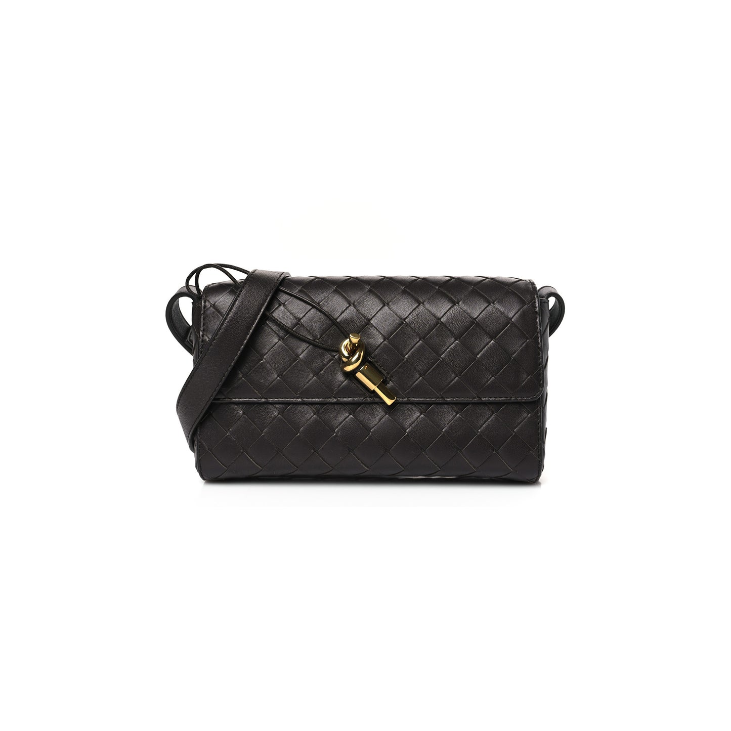 bo*te*ga Ve*ne*ta nappa intrecciato andiamo shoulder bag fondant (22*13*5cm)