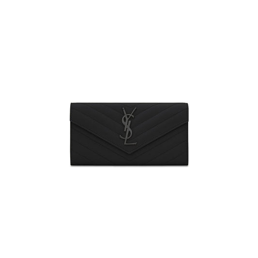 Y*L cassandre matelassÉ large flap wallet in grain de poudre leather 372264bow081000 (19*11*3cm)