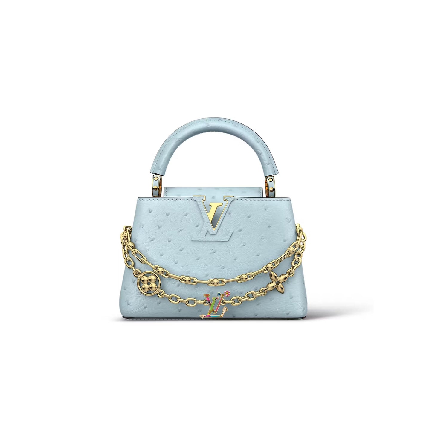 l0vis Vvtt0n x takashi murakami capucines ostrich m13830 (21*14*8cm)