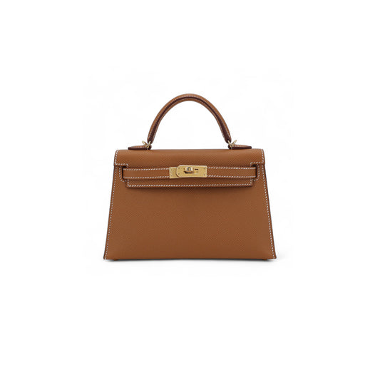 h**mes mini kelly second generation G01den brown gold epsom (19*12*5.5cm)